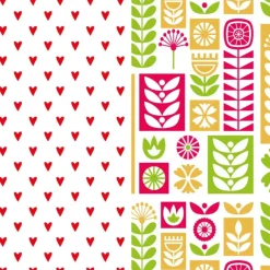 Feuilles transfert Scandinave et Coeurs assorties (x4) - DDM 06/26