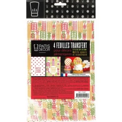 Feuilles transfert Scandinave et Coeurs assorties (x4) - DDM 06/26