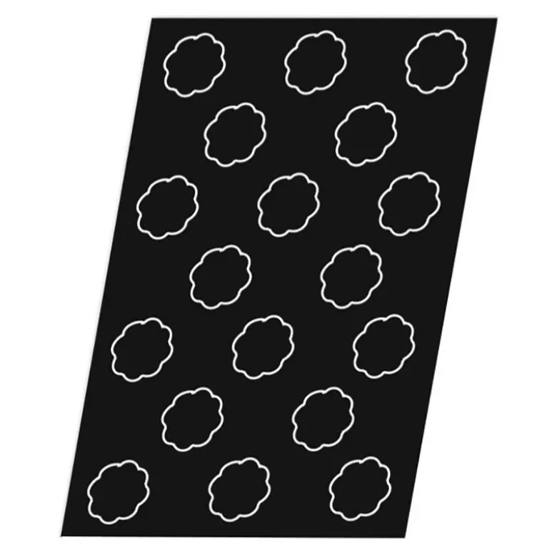 Flexipan 60x40 plaque de 18 bavarois 8 côtes 7.8x3.5 cm