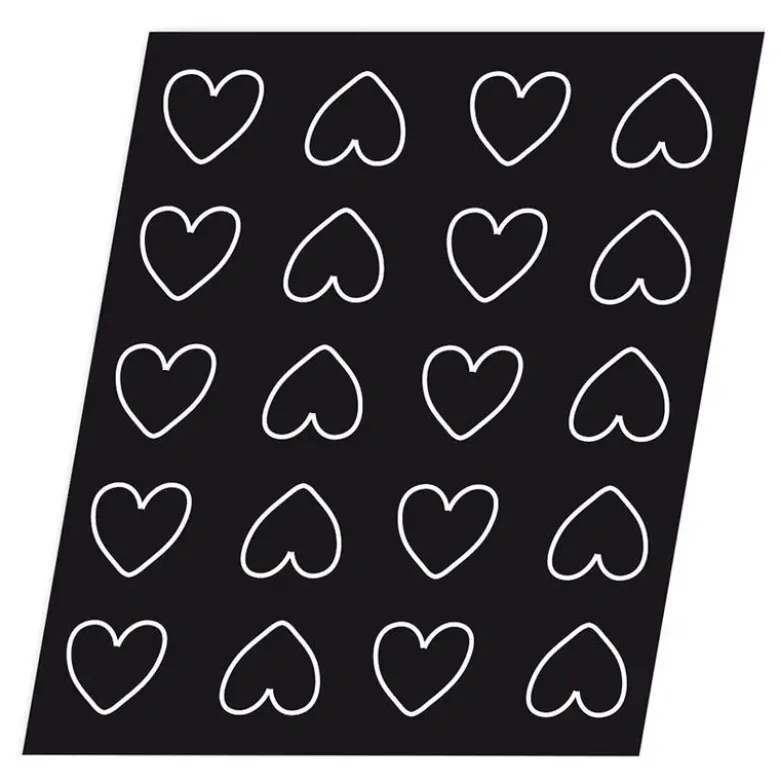 Flexipan 60x40 plaque de 20 coeurs 6.5x6 cm