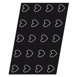 Flexipan 60x40 plaque de 20 coeurs 6.5x6x1.6 cm