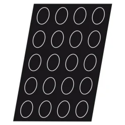 Flexipan 60x40 plaque de 56 demi oeuf 55x35 mm