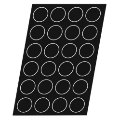 Flexipan 60x40 plaque de 96 demi-sphères 2.6 cm