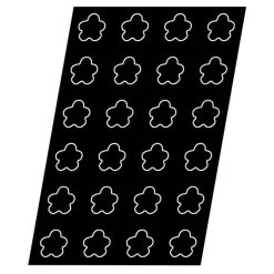 Flexipan 60x40 plaque de 24 fleurs 7.8x2 cm
