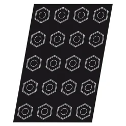 Flexipan 60x40 plaque de 20 hexagones 8 cm