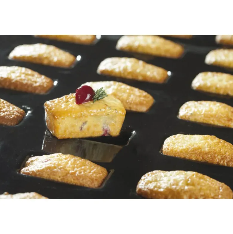 Flexipan 60x40 plaque de 56 mini-cakes droits bouchée 5x2.5 cm