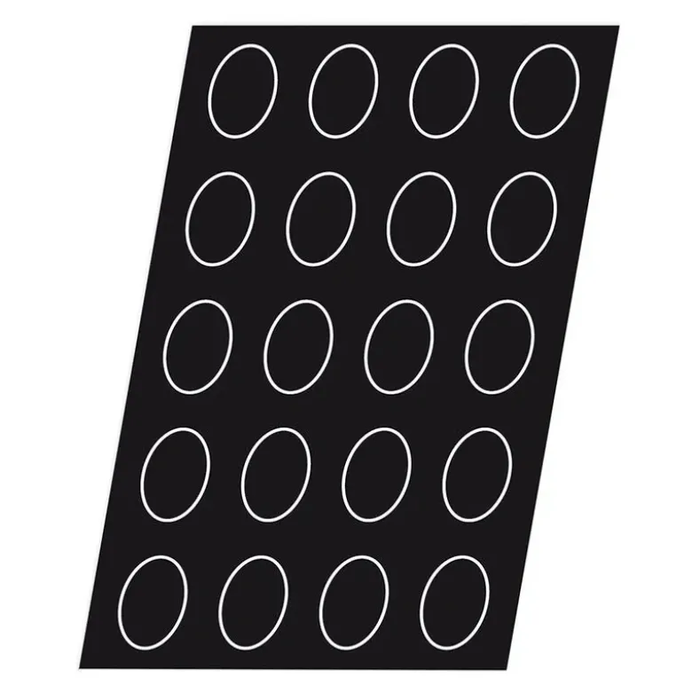 Flexipan 60x40 plaque de 64 ovales 5.7x3.5 cm