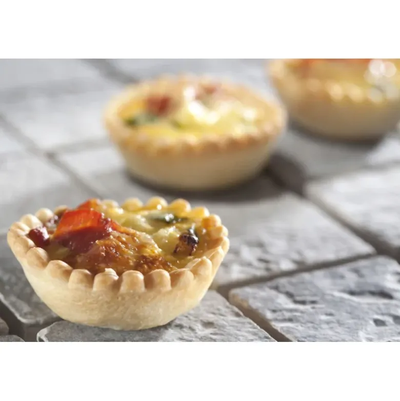 Flexipan 60x40 plaque de 48 quichettes tartelettes unies 4.8 cm