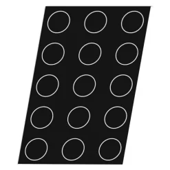 Flexipan 60x40 plaque de 48 quichettes tartelettes unies 4.8 cm