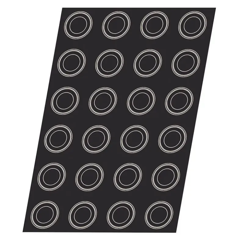 Flexipan 60x40 plaque de 24 ronds charmants 6.6 cm