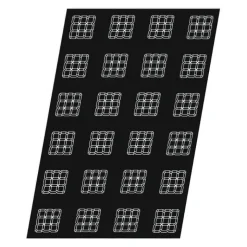 Flexipan 60x40 plaque de 24 tartelettes carrées 7 cm
