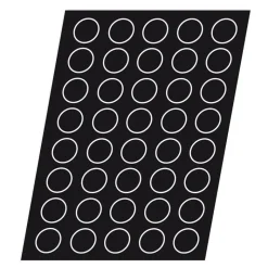 Flexipan 60x40 plaque de 15 tartelettes creuses évasées 9.6 cm