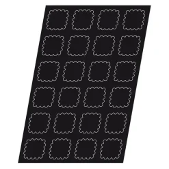 Flexipan 60x40 plaque de 24 tartelettes carrées cannelées 7.8 cm