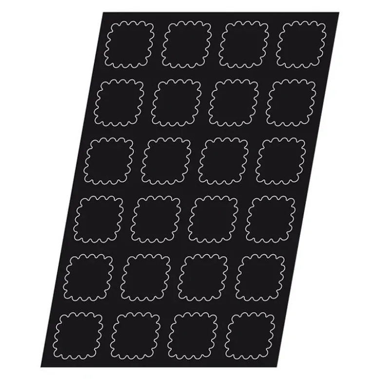 Flexipan 60x40 plaque de 24 tartelettes carrées cannelées 7.8 cm