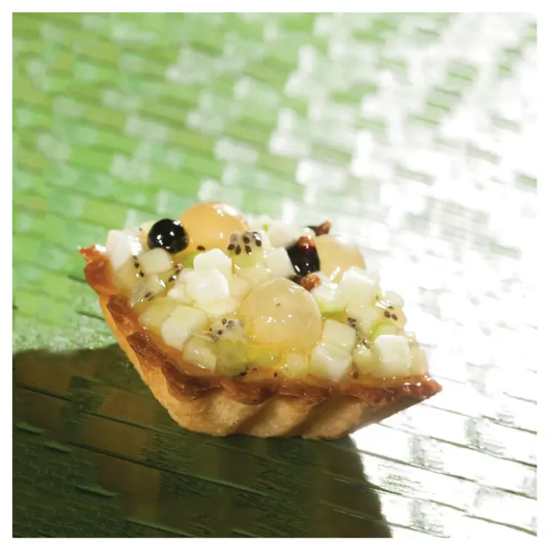 Flexipan 60x40 plaque de 24 tartelettes carrées cannelées 7.8 cm