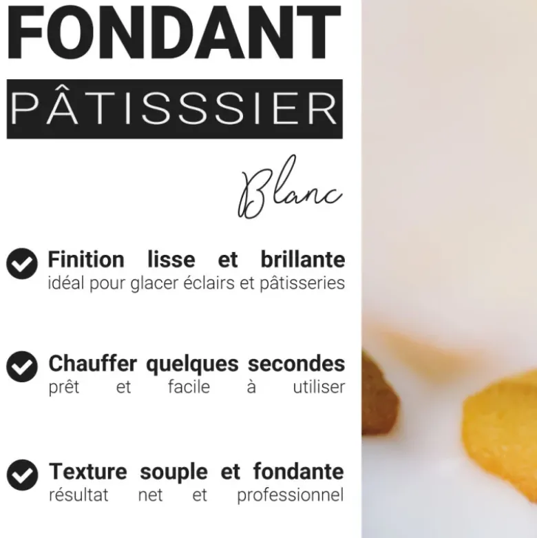 Fondant blanc pâtissier - 1 Kg