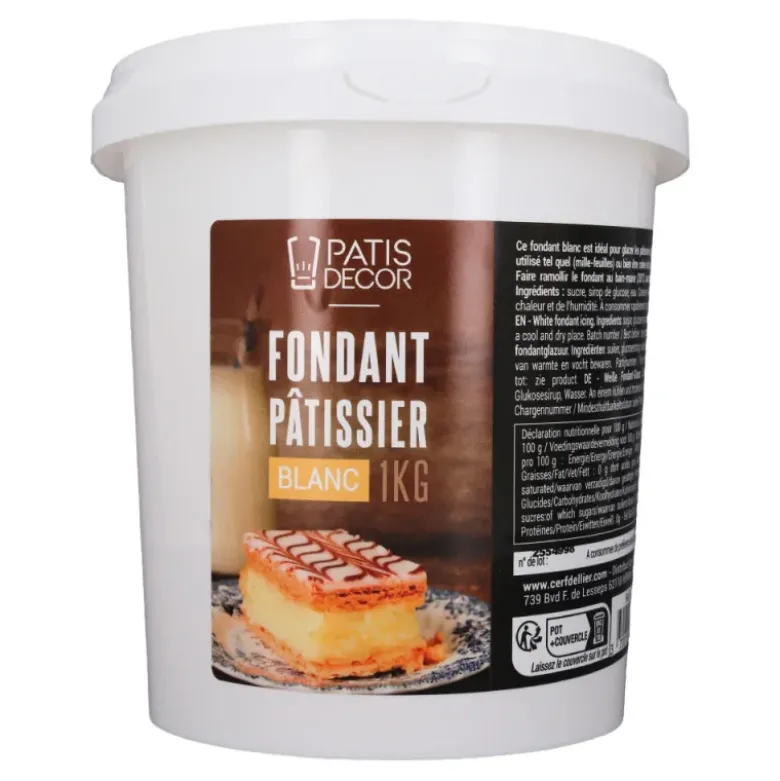 Fondant blanc pâtissier - 1 Kg