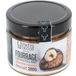 Fourrage croustillant chocolat caramel et éclats de biscuits - 200g