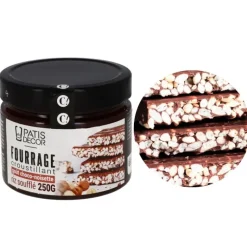 Fourrage croustillant chocolat noisette et riz soufflé - 250g
