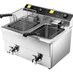 friteuse électrique cuve emboutie 2 x 8 litres