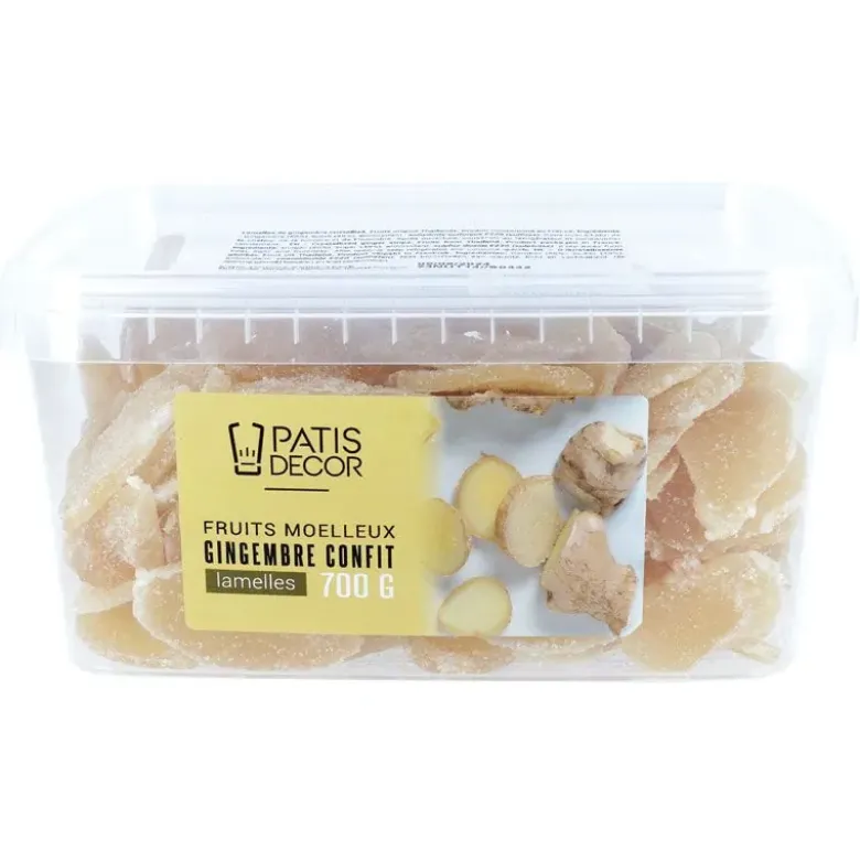 Gingembre confit en lamelles 700 g