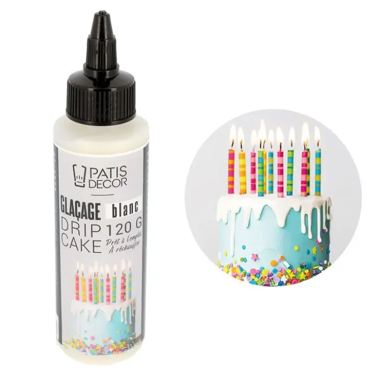 Glaçage pour drip cake blanc 120 g