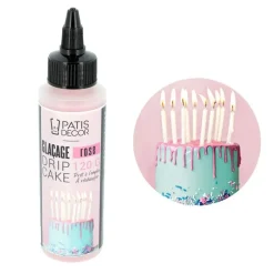 Glaçage pour drip cake rose 120 g