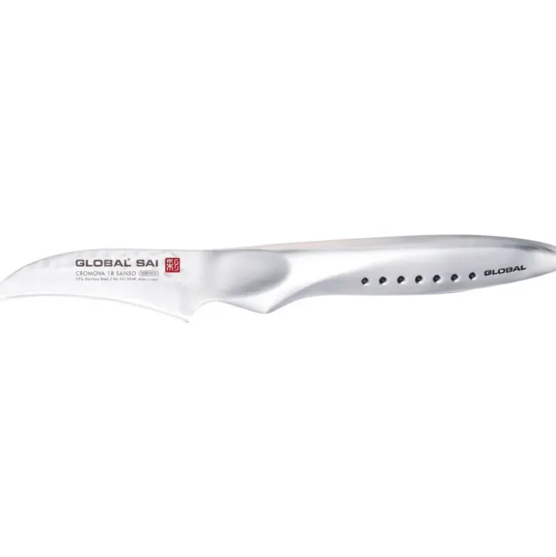 Global série Saï couteau d'office lame courbe SAI-S04R 6.5 cm