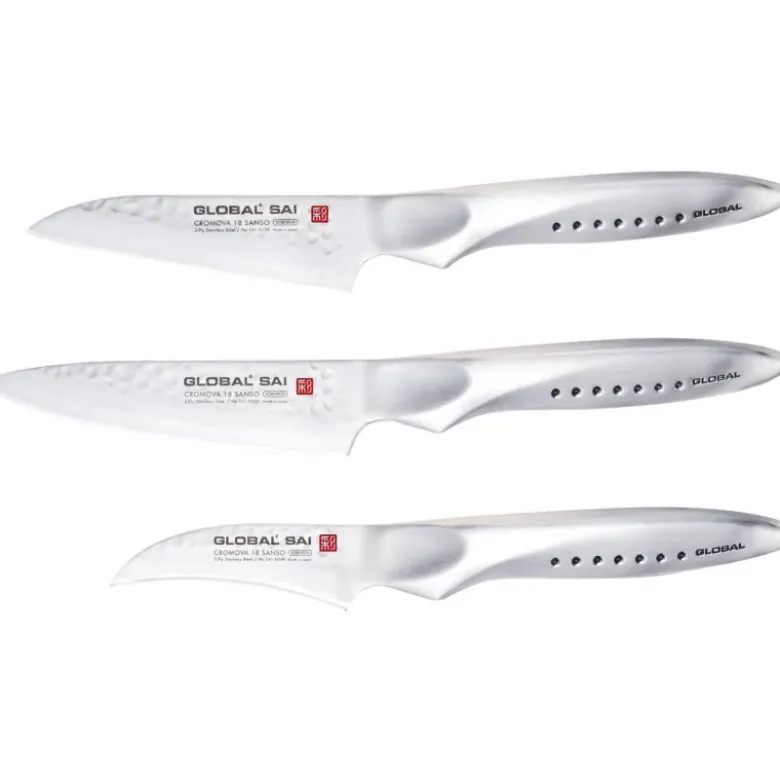 Global série Saï couteau d'office lame courbe SAI-S04R 6.5 cm