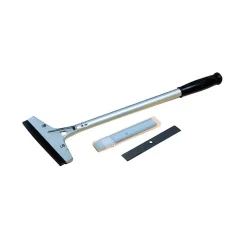 grattoir à manche 5 lames inox de 15 cm manche 40 cm
