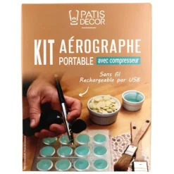Kit aérographe portable avec compresseur
