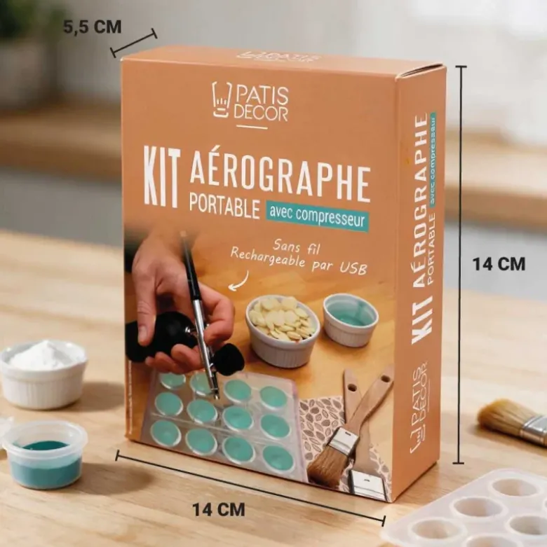 Kit aérographe portable avec compresseur