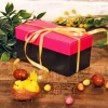Kit ballotin chocolats fuchsia / noir 375 g