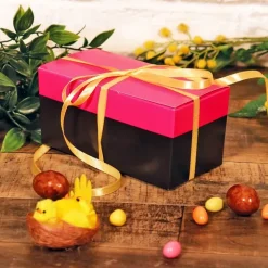 Kit ballotin chocolats fuchsia / noir 375 g