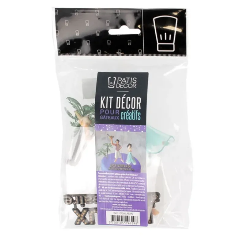 Kit décor gâteau Aladin et Jasmine