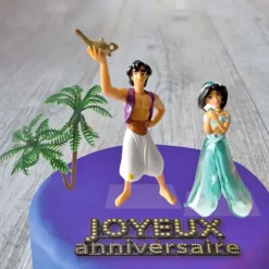 Kit décor gâteau Aladin et Jasmine