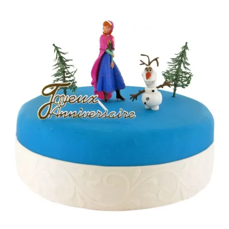 Kit décor gâteau Anna et Olaf