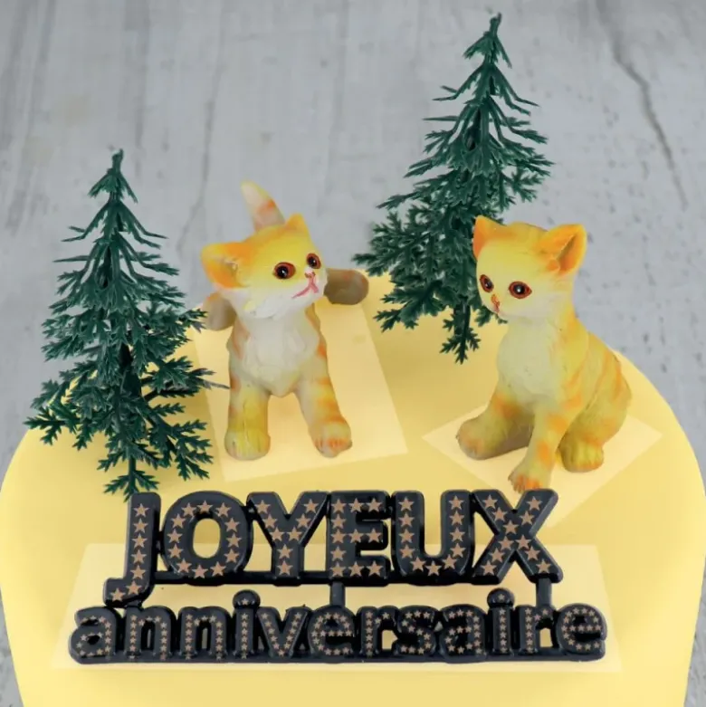 Kit décor gâteau chats