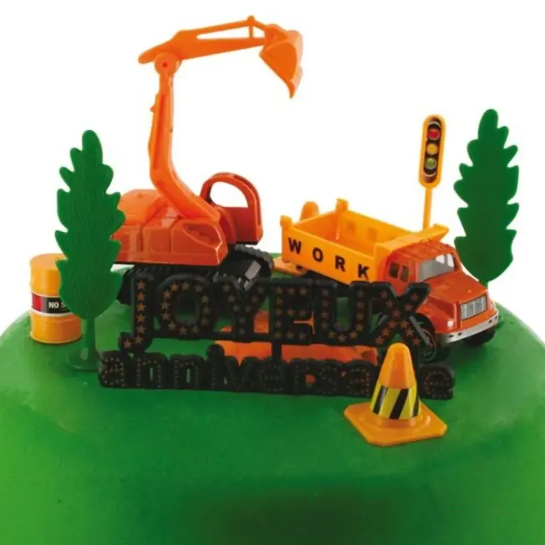 Kit décor gâteau Construction