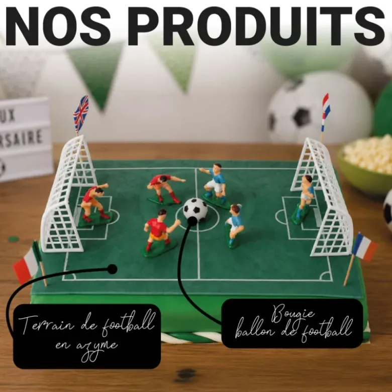 Kit décor gâteau football