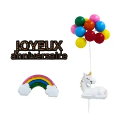 Kit décor gâteau licorne