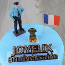 Kit décor gâteau policier