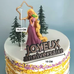 Kit décor gâteau Princesse aux longs cheveux