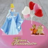 Kit décor gâteau Princesse à la pantoufle de verre
