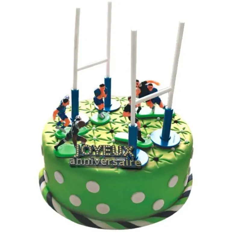 Kit décor Gâteau Rugby