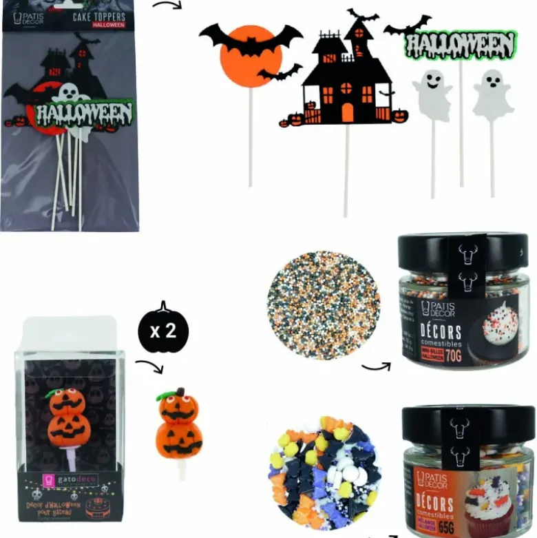 Kit de décors à gâteaux Halloween