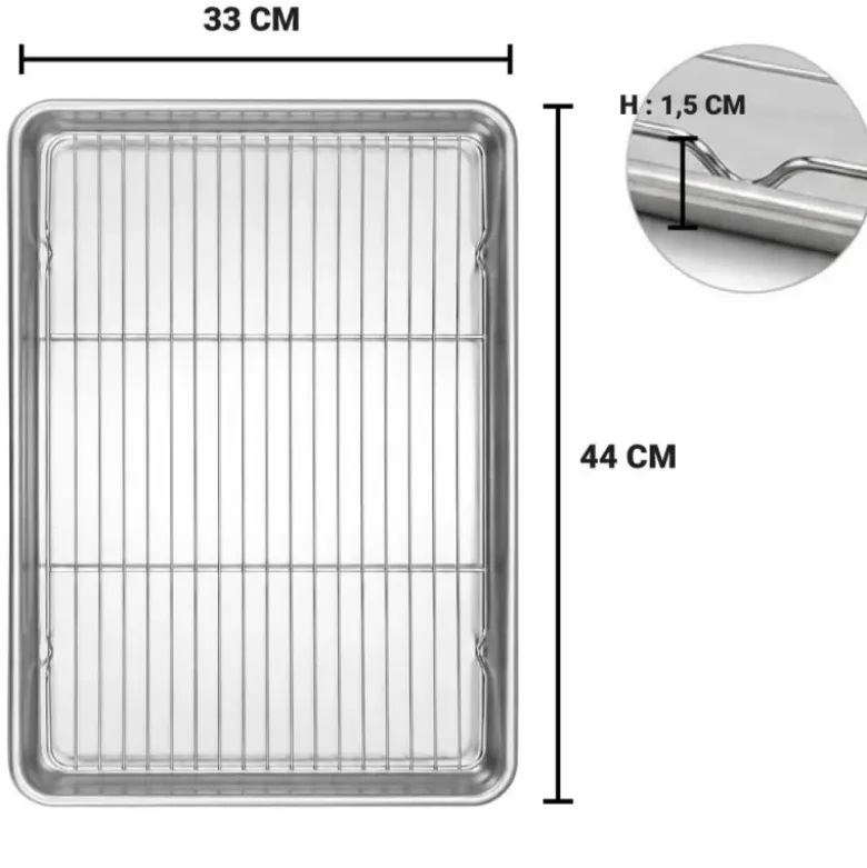 Kit de glaçage grille + bac 45 x 33 cm