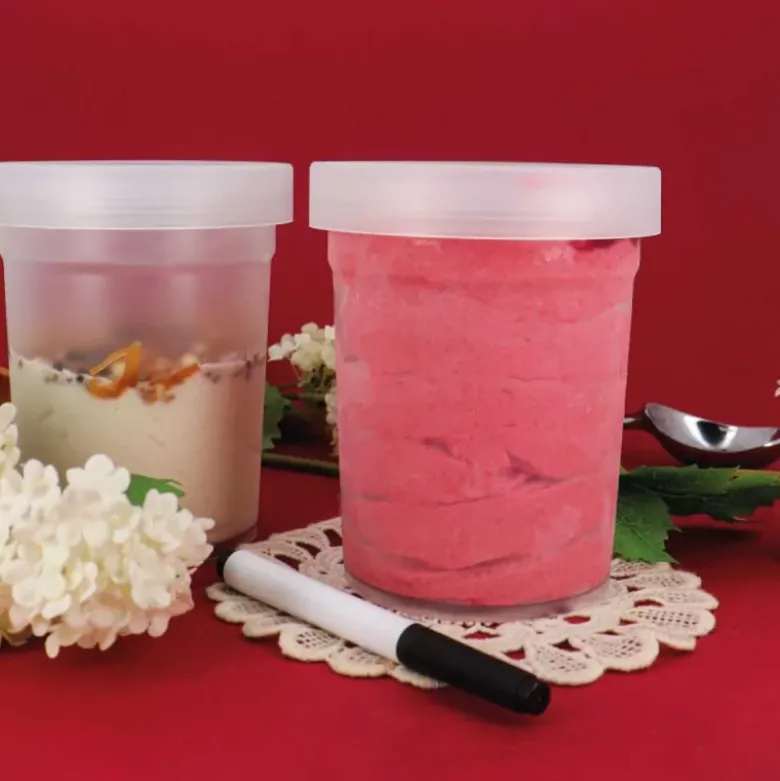 Kit de 2 pots à glace 700mL et un feutre