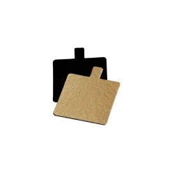Languette carré carton Or / Noir 7 cm (x 200)