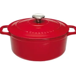 Le Chasseur cocotte ronde avec couvercle rouge 18 cm